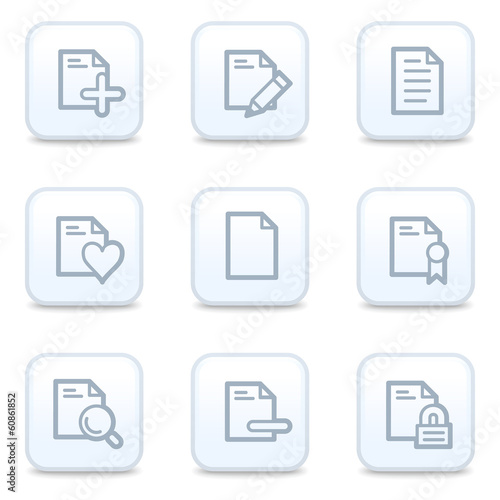 Document web icons, square buttons