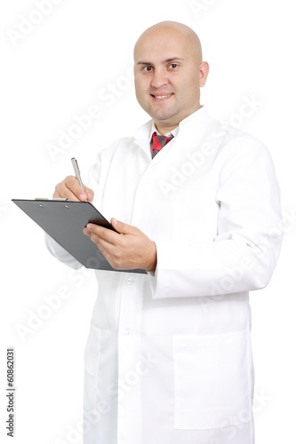 Doctor on an isolated white background