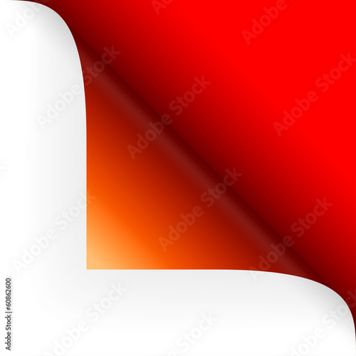 Papier - Ecke oben rot