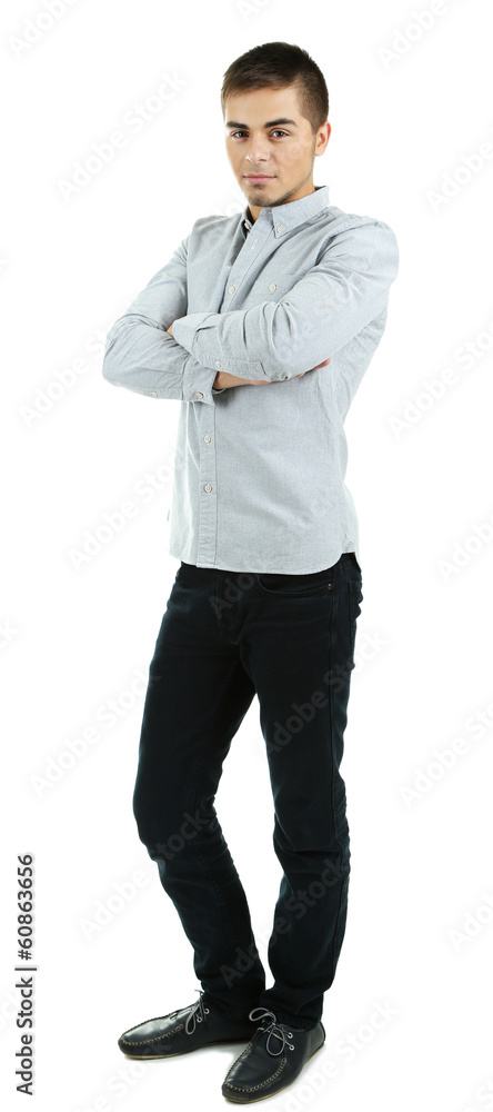 Handsome young man isolated on white Handsome young man isolated on white