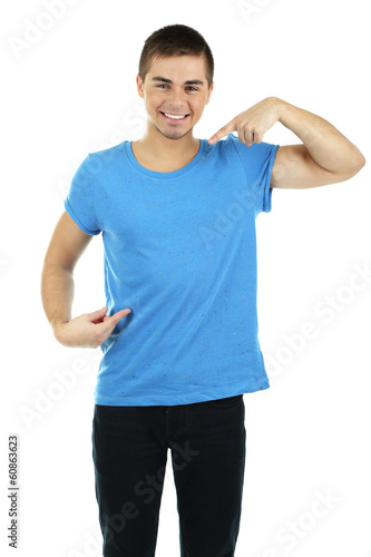 Handsome young man isolated...