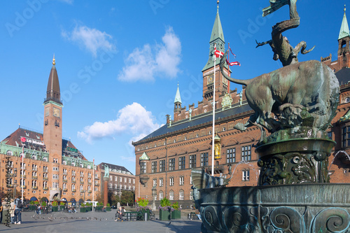 Kopenhagen, Radhus, Radhuspladsen, Brunnen