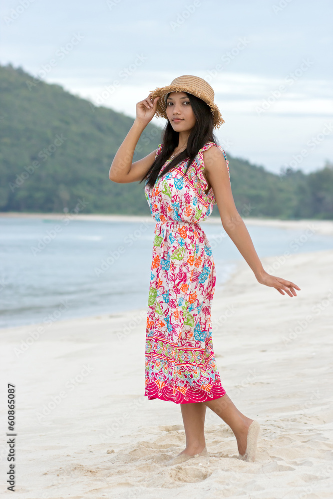 Young woman on the beach Young woman on the beach