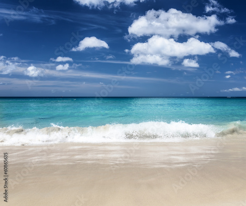 Beautiful tropical beach and blue sky