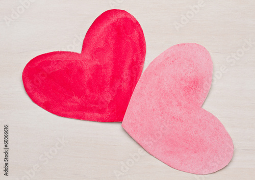 Pink and red paper heart