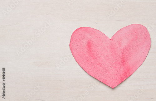 Pink paper heart