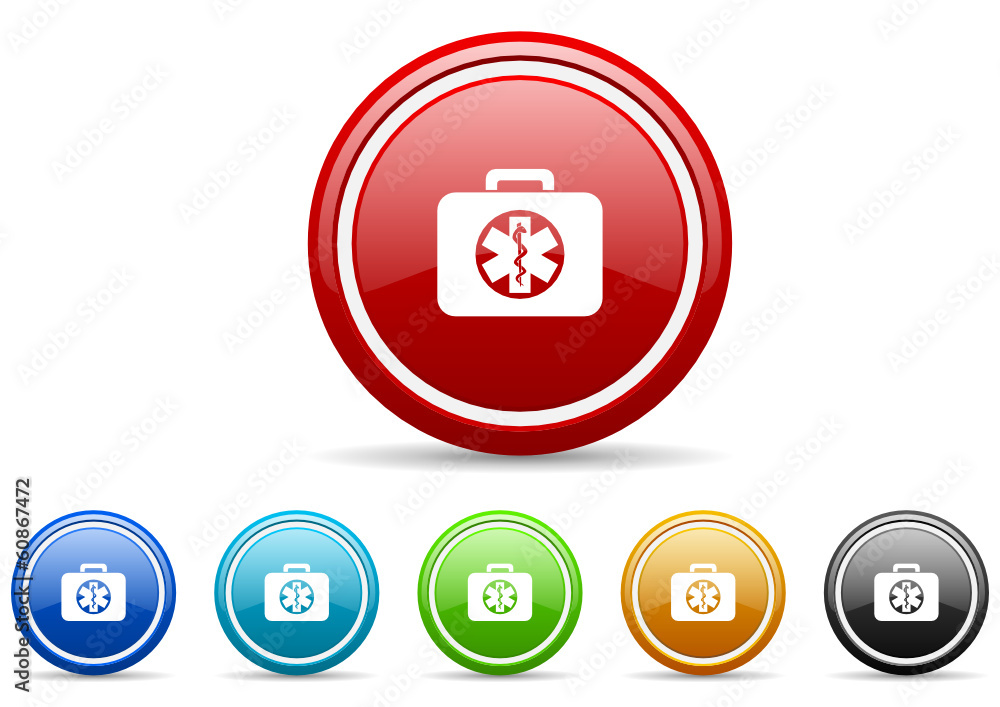 rescue kit icon vector set rescue kit icon vector set