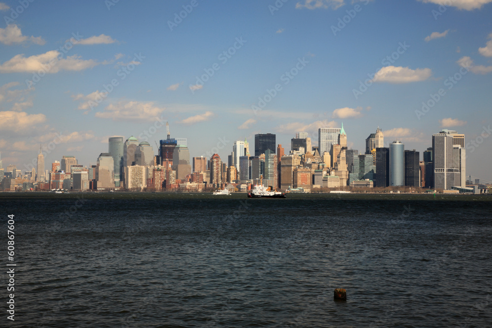 Obraz premium Over the River Hudson to Manhattan