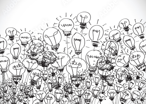 Concept of idea inspired bulb shape Vector