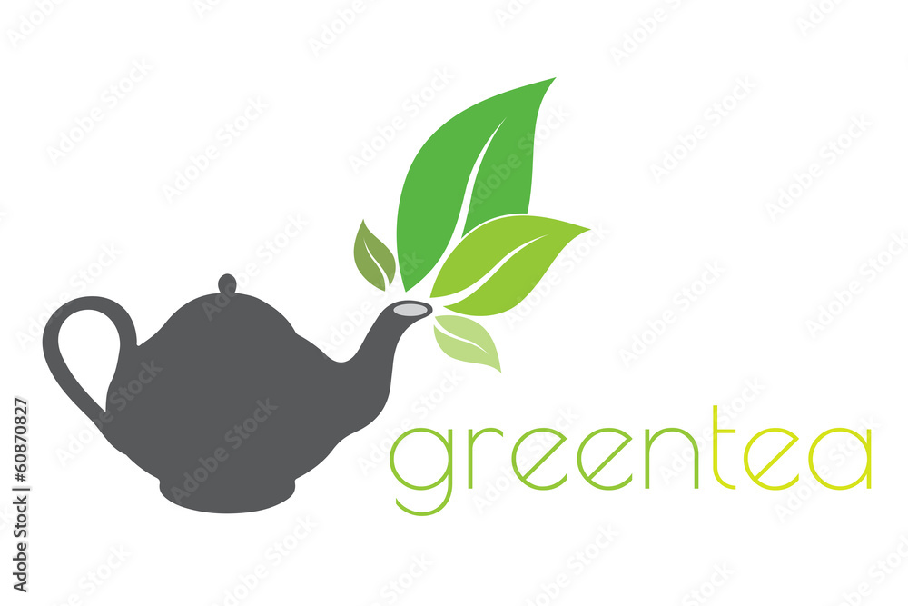 Green tea logo Green tea logo