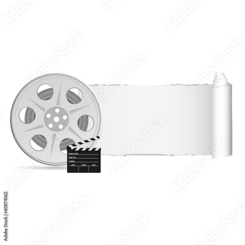 film tape with tearing paper color vector