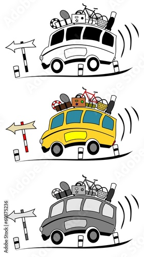 Coach buses cartoon