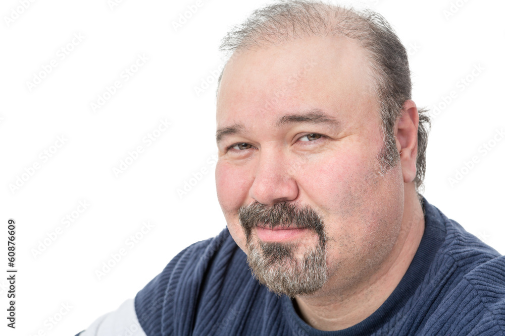 Obraz premium Close-up portrait of a mature man smiling