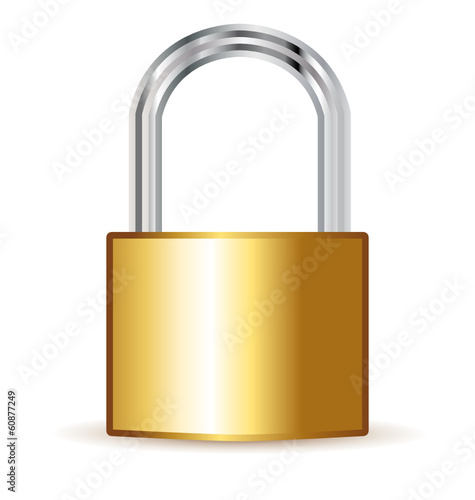 Closed padlock. Security icon.