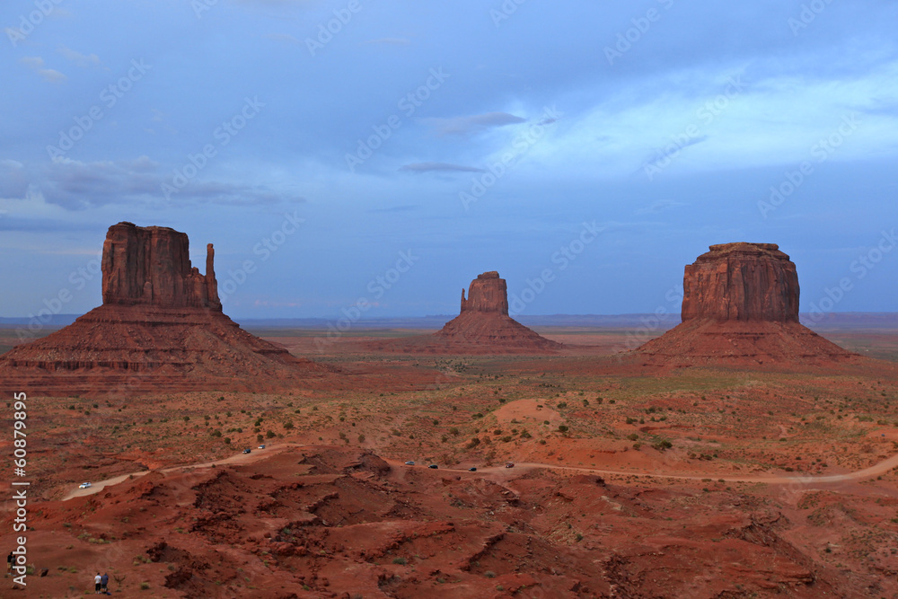 monument Valley au crépuscule, Arizona monument Valley au crépuscule, Arizona