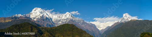 The Annapurna range panoramic view