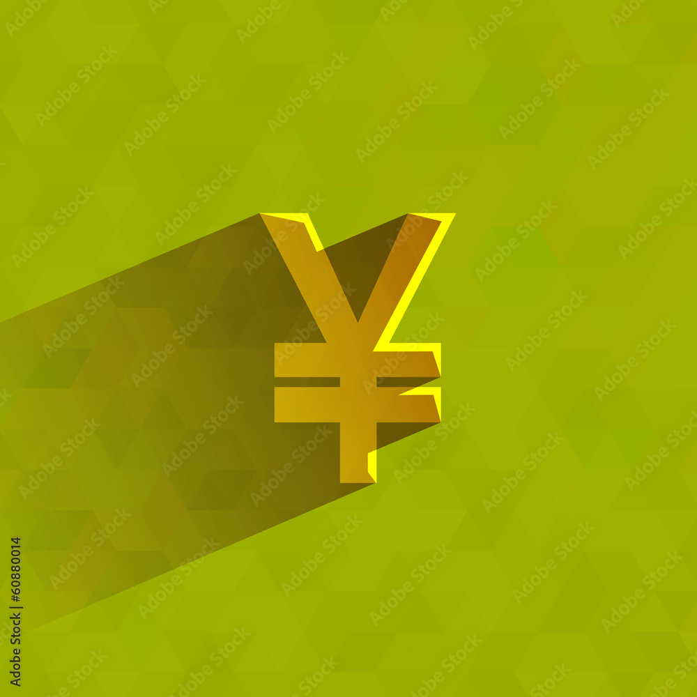 Obraz premium Yen. Vector format