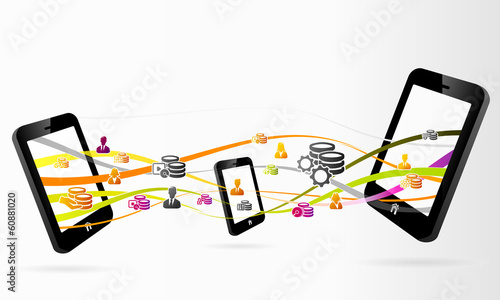 Share database information between mobile phones