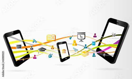 Share educational information between mobile phones