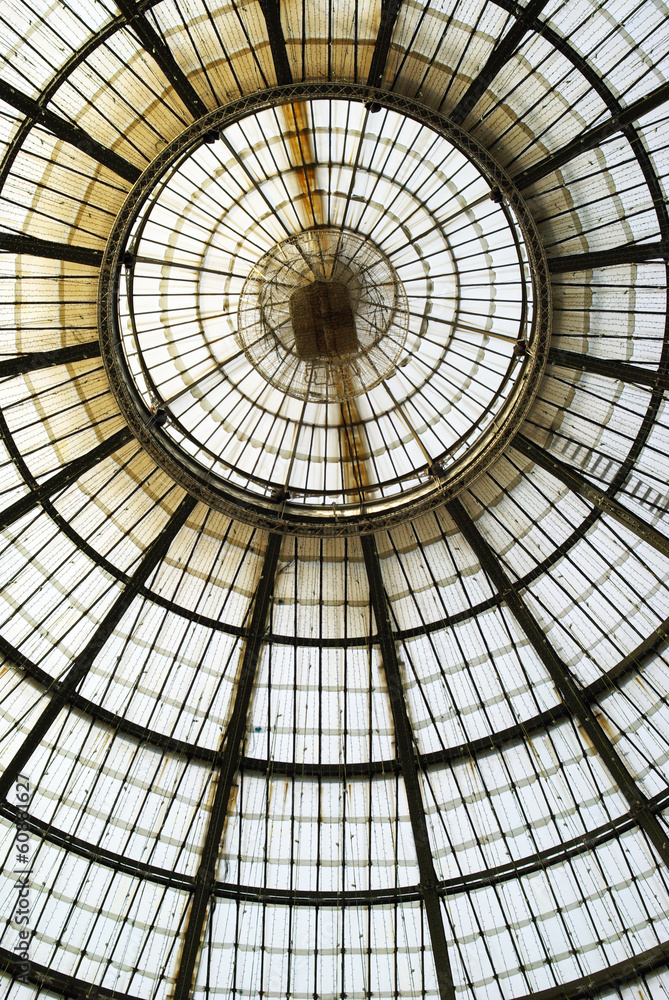 Glass ceiling in Vittorio Emanuele gallery of Milan