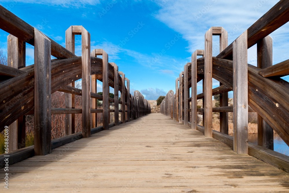 Obraz premium Puente de madera