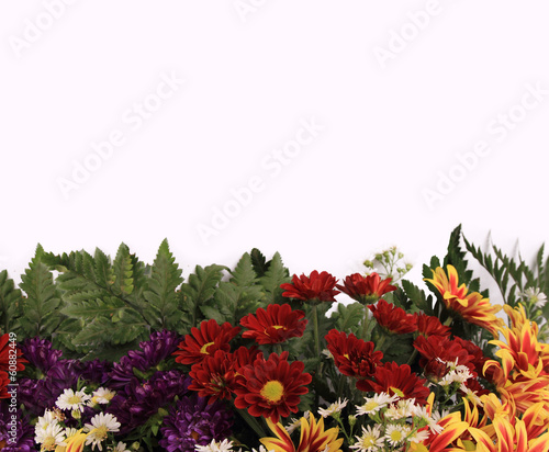 Flower background for layout design, and floral template