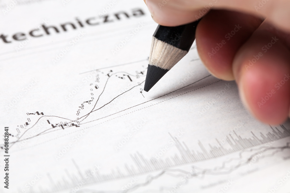 Obraz premium Wykres giełdowy