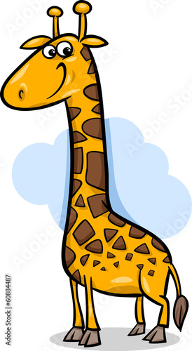 Fototapeta Naklejka Na Ścianę i Meble -  cute giraffe cartoon illustration