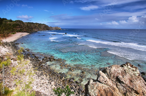 Poelua bay in north shore Maui