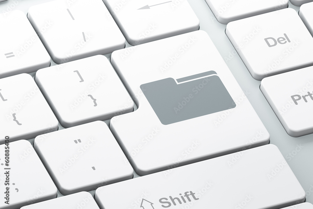 Finance concept: Folder on computer keyboard background Finance concept: Folder on computer keyboard background
