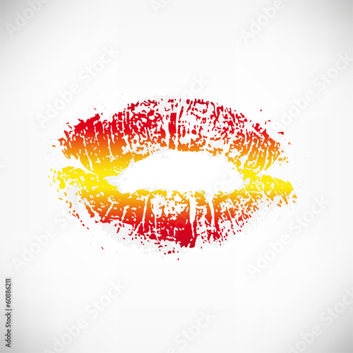 Kussmund Abdruck Spanien