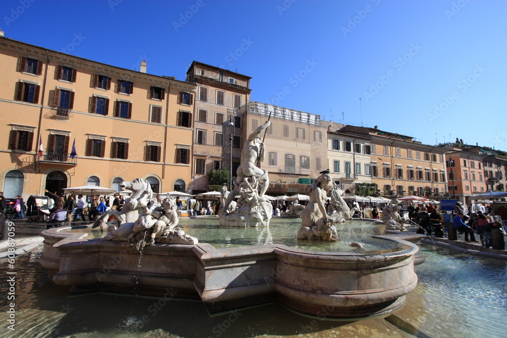 Fontaine, place de Rome,Italie