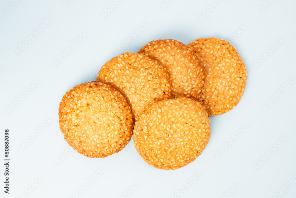 Couple of sesame cookies Couple of sesame cookies
