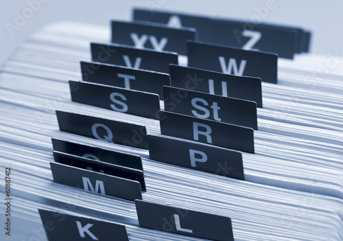 Alphabetisches Register, Kartei