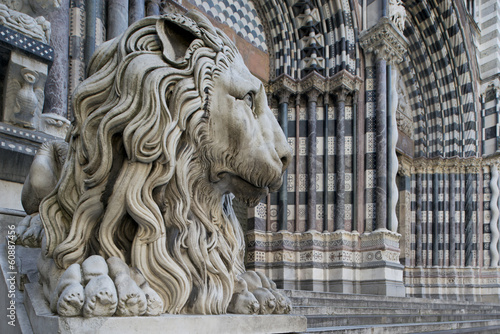 Bilde på lerret Lion of San Lorenzo, the Cathedral of Genoa