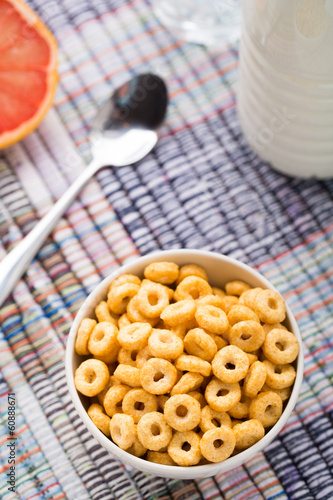 Bowl of honey corn rings