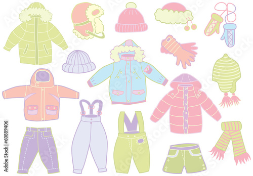 collection of winter children's clothing © Alexandra_K