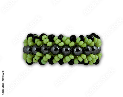 Black and green crystal clu...