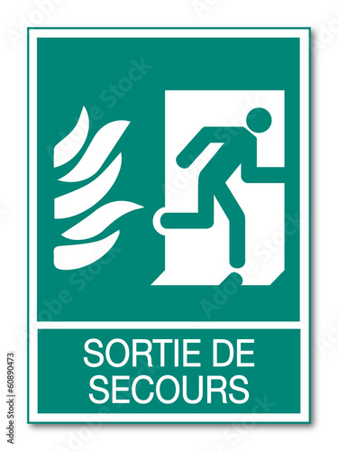 Panneau Sortie de secours.