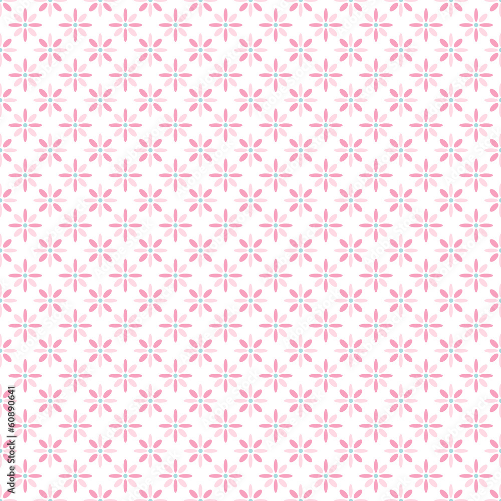 Light floral romantic vector pattern (tiling)