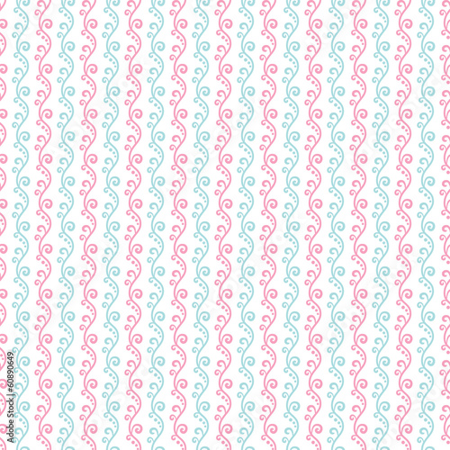 Light floral romantic vector pattern (tiling)