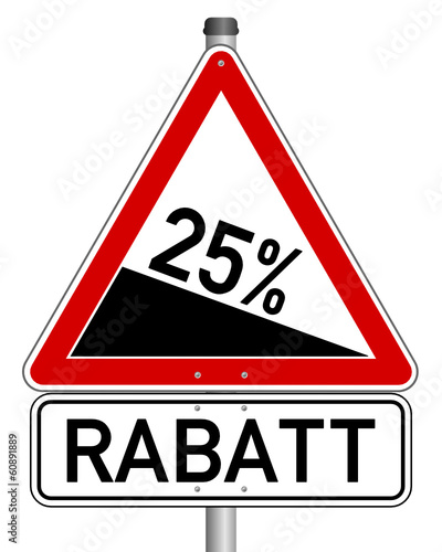 Rabatt Schild 25%  #140130-svg08