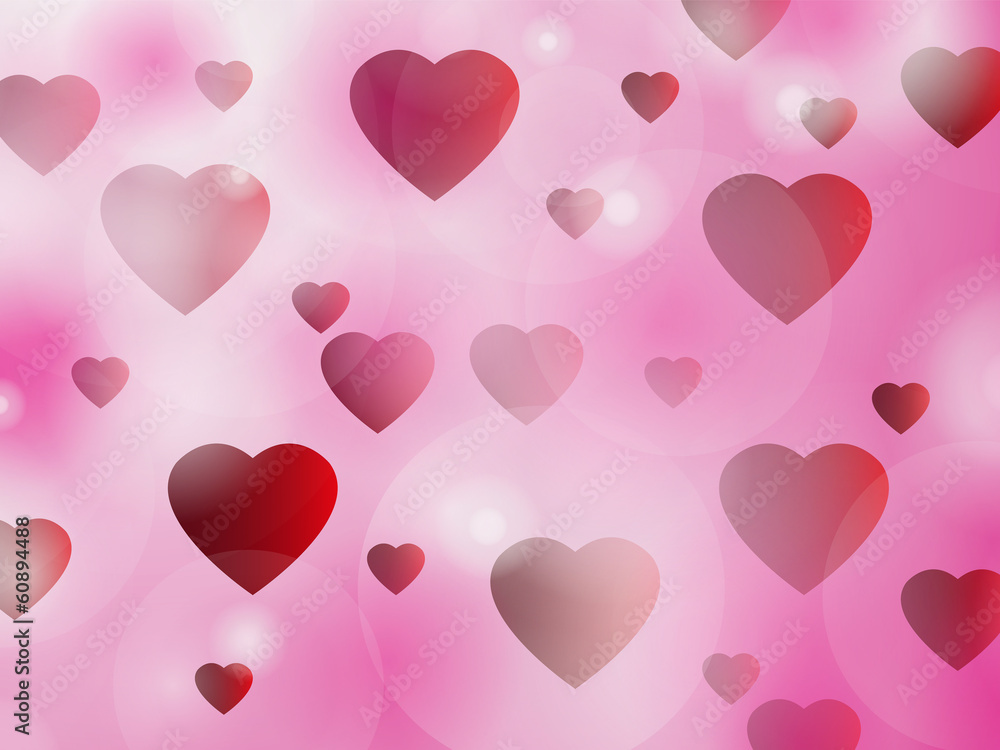 Background for Valentine's Day with hearts.