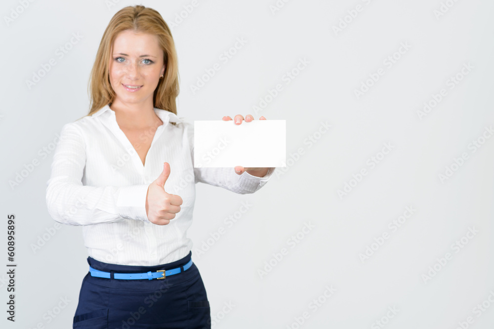 successful businesswoman showing map for advertising text. successful businesswoman showing map for advertising text.