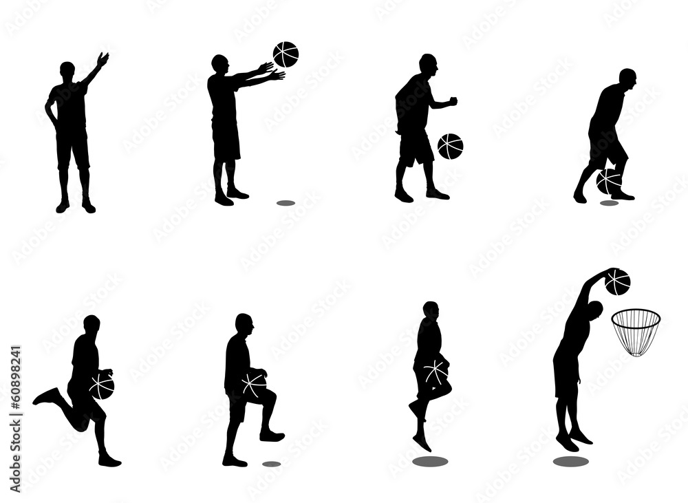Set of Basketball Players Vector Illustration Set of Basketball Players Vector Illustration