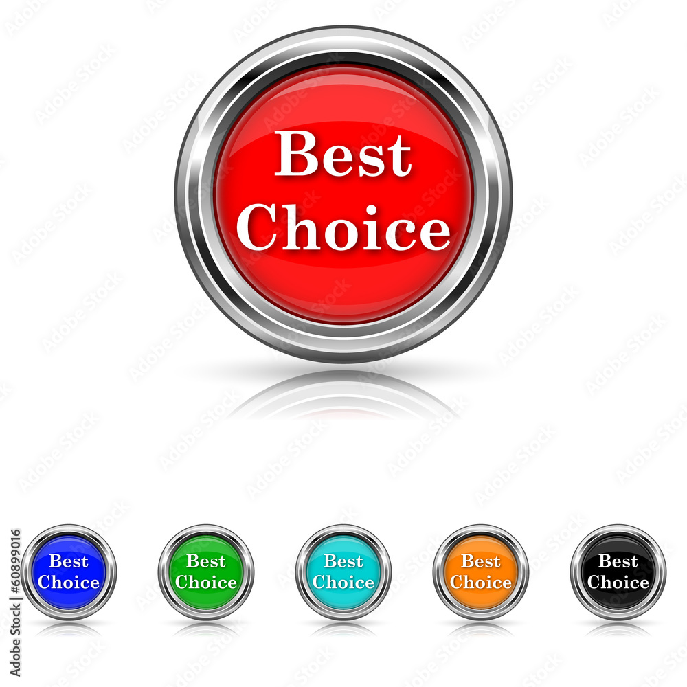 Best choice icon - six colours set Best choice icon - six colours set