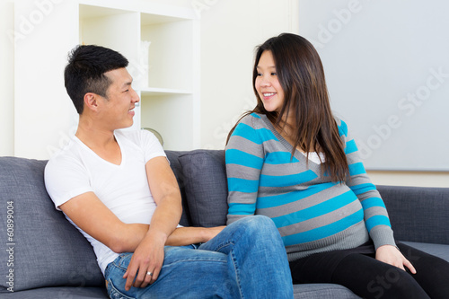 Pregnant mother and father
