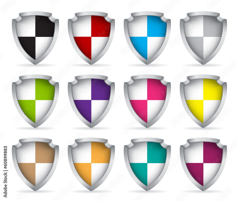 Set of icons shield Set of icons shield