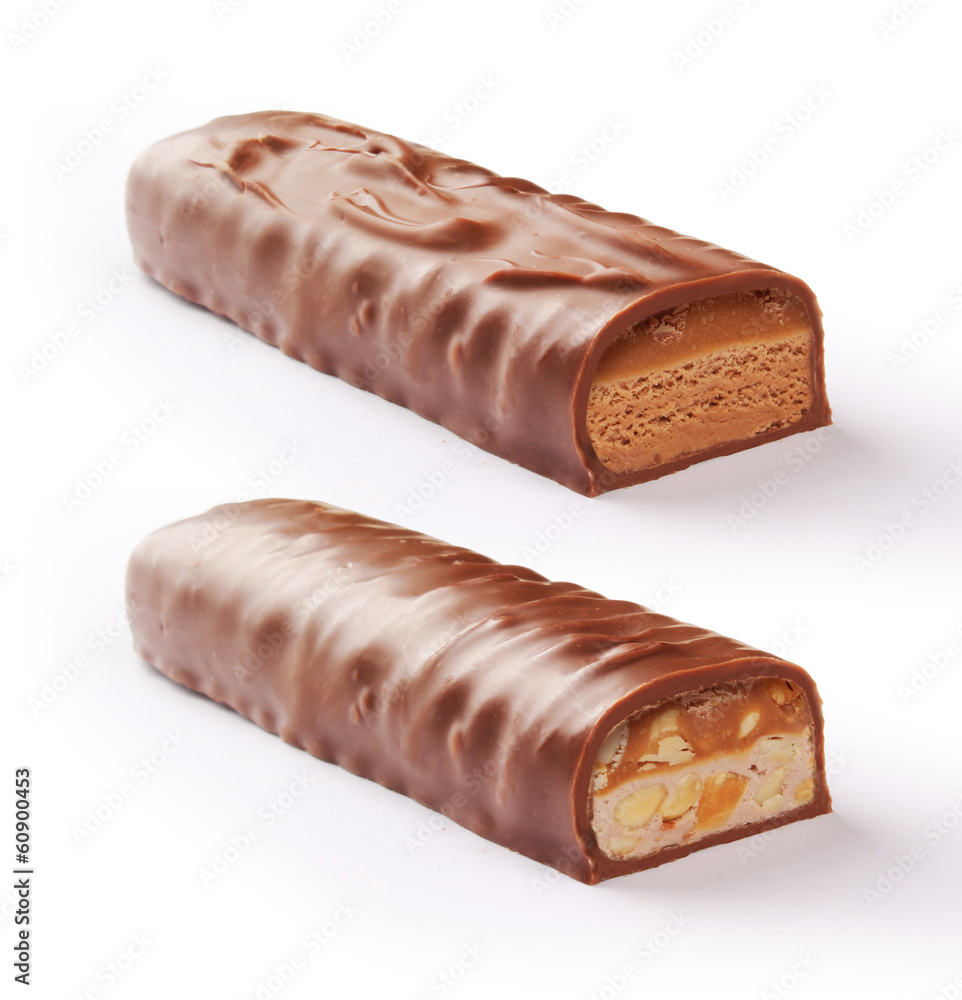 Chocolate bar set with clipping path. Chocolate bar set with clipping path.