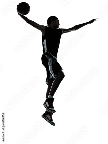 basketball player dunking silhouette